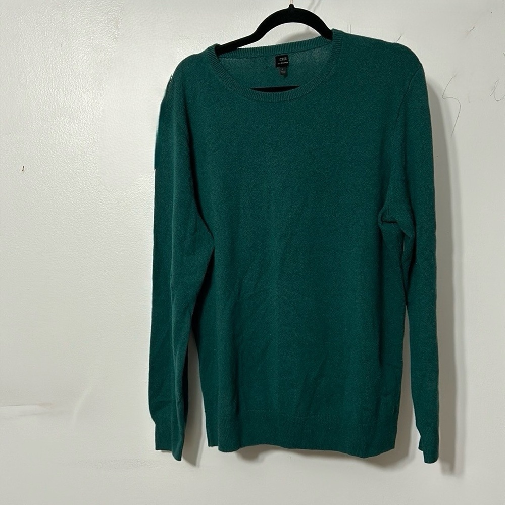 J Crew Men’s Hunter Green cashmere sweater Size Large